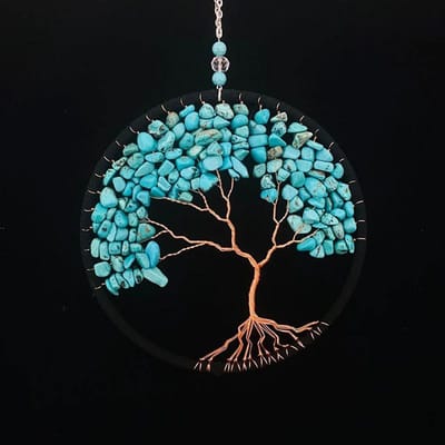 7 Chakra Edelsteen Levensboom Dromenvangers Kleur Agaat Wandhangers Kamer Raam Tuin Windgongen Dromenvangers Huisdecoratie