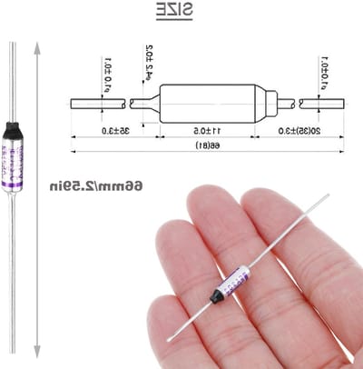 10 Stuks 157°C Thermische Smeltveiligheid, 15A 250V Metalen Smeltveiligheid met GT-1 Crimpconnector en Siliconenvezel Slang voor Huishoudelijke Apparaten en Elektronica
