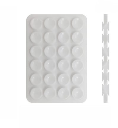 Telefoonhouder, telefoonhouder met siliconen zuignap, geschikt voor alle telefoonmodellen, antislip en valbestendige telefoonhouder, 2 stuks, wit.