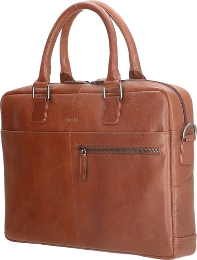 Old West Waco Leren Laptoptas 15,6 inch - Bruin