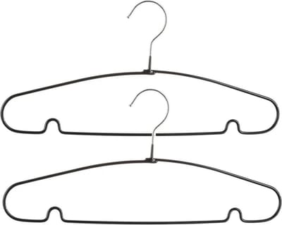 5Five Kledinghangers - Voordeelset van 20x stuks - metaal - zwart - 39 x 19 cm - Kledingkast kleerhangers