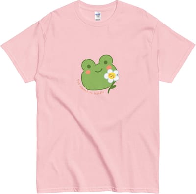 Grappig Tshirt Dames en Heren - Quote: Too Sweet to Handle - Kikker Bloem - Roze - S