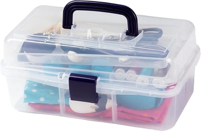 SNJY® Naaidoos Opbergbox - Naaibox - Naaikoffer - 20L x 33B x 15H cm - Doorzichtig