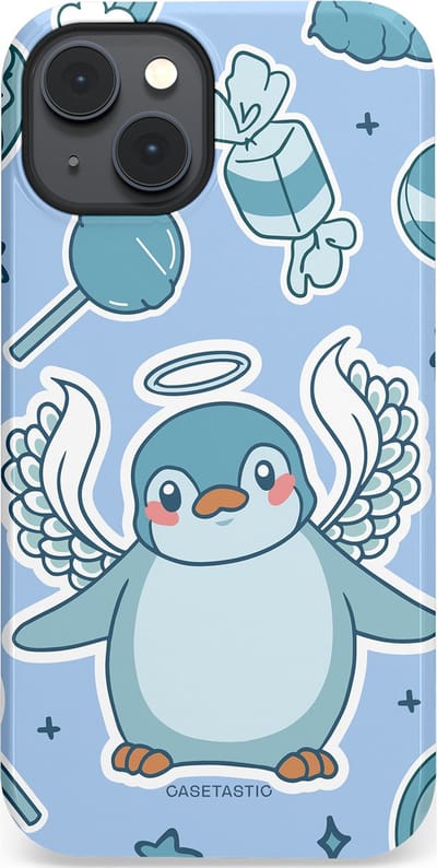 Casetastic Hoesje Geschikt voor Apple iPhone 14 Plus Magsafe - Stijlvolle Beschermende Duo-layer Case - Pinguin vleugels