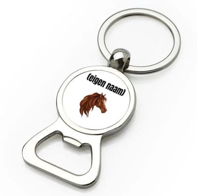 Akyol - paardenkop met eigen naam flesopener - Paarden - paarden liefhebbers - iemand die houdt van paarden - verjaardag - cadeau - kado - 9 bij 3 cm