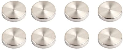 Dailygoods- Spiegel Schroeven 19mm - 8 Stuks - Geborsteld RVS - Decoratieve Bevestiging - Voor Spiegels en Meubilair - Duurzaam en Eenvoudig te Installeren
