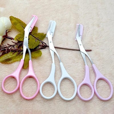 Wenkbrauw Trimmer Schaar Met Kam Facial Ontharing Grooming Shaping Scheerapparaat Cosmetische Wimper Haar Remover Make-Up Accessoires