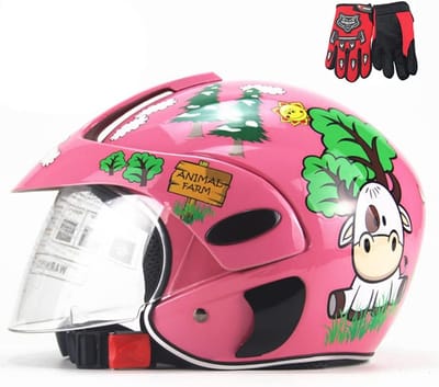Kinder Crosshelm Met Handschoenen voor Fiets, Scooter en Buitenactiviteiten (3-9 Jaar)