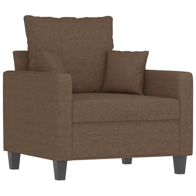 vidaXL - 4-delige - Loungeset - met - kussens - stof - bruin