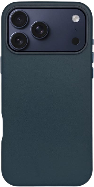 Casify Leren Hoesje geschikt voor MagSafe iPhone 17 Pro Max Hoesje - Donkerblauw