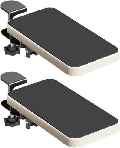 Bureau Verlengstuk - Armsteun Plank - Comfortabel Werken - 90° Opvouwbaar - 25 cm x 12 cm - Wit