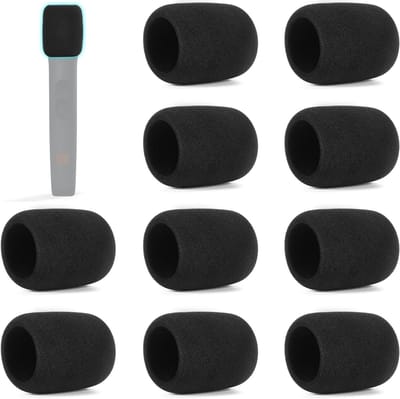 Draadloze party box microfoons met popfilter en windkap voor optimale geluidskwaliteit en ruisonderdrukking - Set van 10