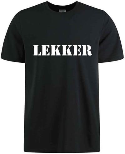 LEKKER T-shirt - 100% Katoen - Maat S - Classic Fit - Zwart