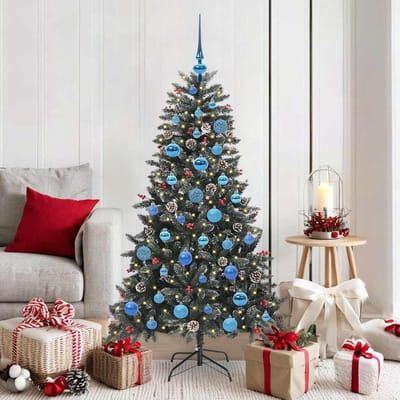 vidaXL - Kunstkerstboom - Groen - 150 - cm - PVC - en - Plastic - en - Staal