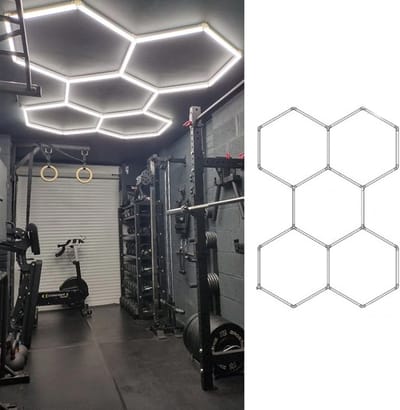 Zeshoekige Garageverlichting - LED Werkplaatslamp - Ruimte Verlichten - IP54 Waterdicht - 672W - Natuurlijk Wit