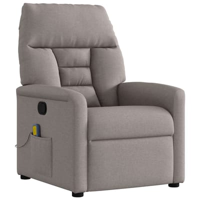 Vidaxl Klapbare Massagestoel, Taupe, Bekleed met Stof