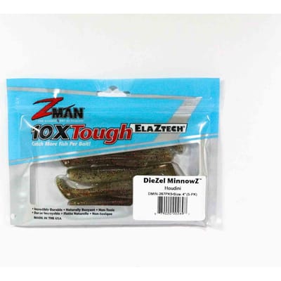 Zman zacht kunstaas Diezel MinnowZ 4 Inch 5/Pack Houdini (2697)