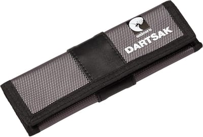 Darttas Portemonnee - Opvouwbare houder - Darts opbergen - Klittenbandsluiting - 18 cm - Zilver Zwart