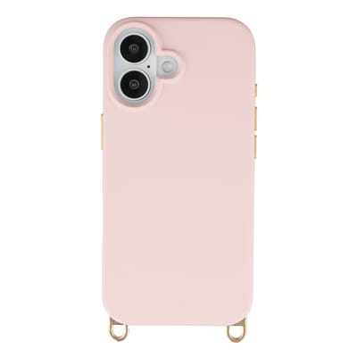 Selencia Hoesje - Geschikt voor iPhone 16 - Rivièra geschikt voor MagSafe Backcover met afneembare haakjes - Sorbet Pink