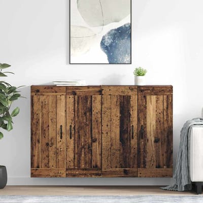 vidaXL - Wandkast - 2 - st - Oudhout - 69,5 - x - 34 - x - 90 - cm - Bewerkt - hout