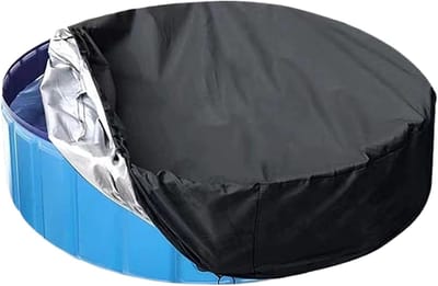 Zwembadhoes - Trampoline afdekking - Bescherming buiten - Scheurbestendig polyester - 122x30cm - Zwart