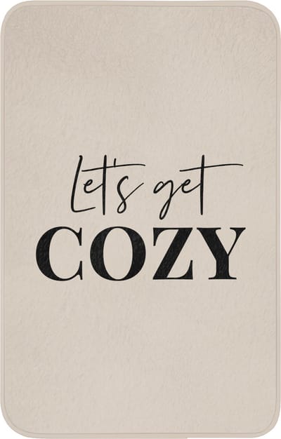 WC mat 50x80 cm - Antislip - Beige - Winter - Quote - Cozy - Toiletmat - Vloermat - Douchemat - Toilet tapijt - Toiletmatten