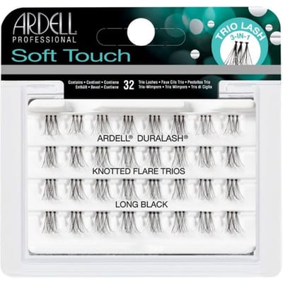 Ardell Lash Trios Geknoopte, Uitlopende Wimpers, Zachte Aanraking #lang Zwart