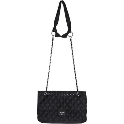 Kleine Geur Stijl Tas voor Vrouwen In Europa en Amerika High-end Grote Capaciteit Oxford Doek Geborduurd Schoudertas Ketting Crossbody Dames Tas large black