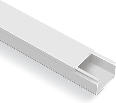 Kabelgoot/ leidinglijst wit 2X1 M wit 80X60 mm