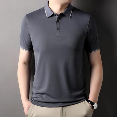 Nieuw Kortmouwig T-shirt voor Mannen op Middelbare Leeftijd Zomer Halflang Dun Basishemd Los Grote Maat Papa Poloshirt 190/4XL