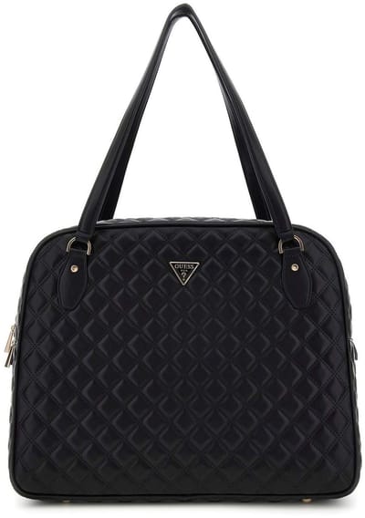 GUESS schoudertas met laptopvak Giully Travel Tote Black zwart