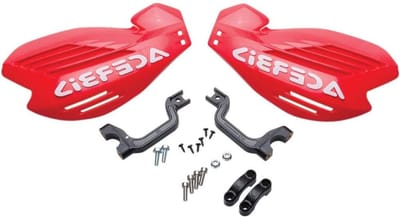 Handbeschermers Motor - Off-road guards - Bescherming bij rijden - Universele montagekit - 22-28 mm - Rood