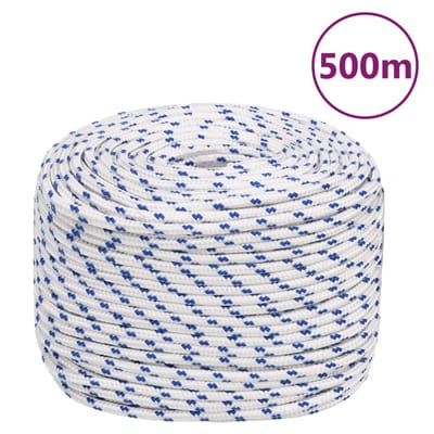 vidaXL - Boot - touw - 10 - mm - 500 - m - polypropyleen - wit