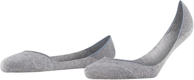 FALKE Step Medium Cut onzichtbar eenkleurig katoen footies dames grijs - maat 35-36