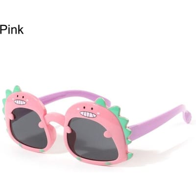 UV-Beschermd UV-Beschermd Gepolariseerd UV-Bescherming Lichtgewicht Comfortabel Duurzaam Hoge Kwaliteit Zonnebril Dinosaurus-vormig pink