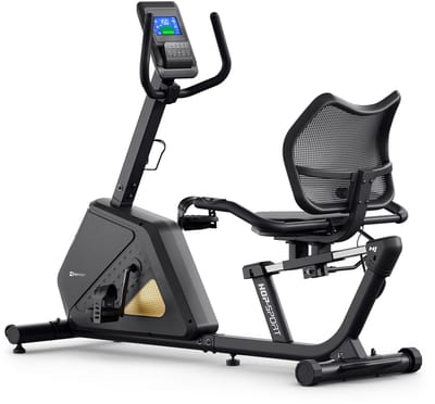 Hop Sport Arkil – Semi ligfiets hometrainer – Bluetooth Kinomap & Zwift – 16 weerstandsniveaus – Elektromagnetisch systeem