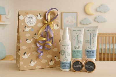 Naif Baby Cadeauset Haarverzorging & Bewaardoosjes – Luxe Verzorgingsset | Wellness Giftbox | Verwen Cadeaupakket voor Baby's