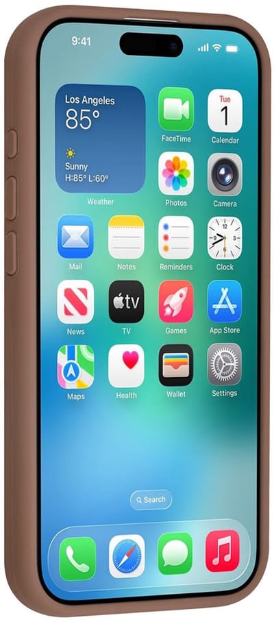 TUNIQ telefoonhoesje voor Apple iPhone 17 Air - Siliconen backcover - Bruin