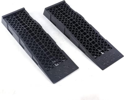 Kunststof Oprijplaten - Auto Hellingset - Voertuigen Verhogen - Extra Plat Ontwerp - 3 Ton Capaciteit - Zwart