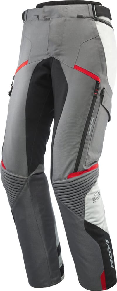 Ixon Midgard PT Grijs Zwart Rood Waterdichte Textiele Motorbroek - Broek