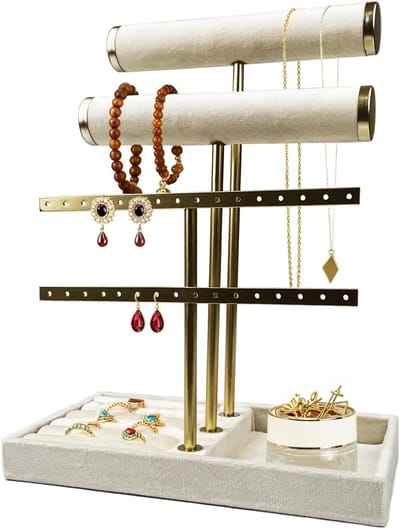Sieradenorganizer - Juwelendoos Toren - Sieraden Opbergen - 3 Niveaus - 24 cm Diep - Wit