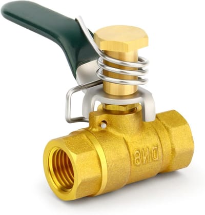 Kogelkraan Messing - Leidingkraan Klep - Water Leiding - Corrosiebestendig Hoge Temperatuur - 1/4 Inch - Groen