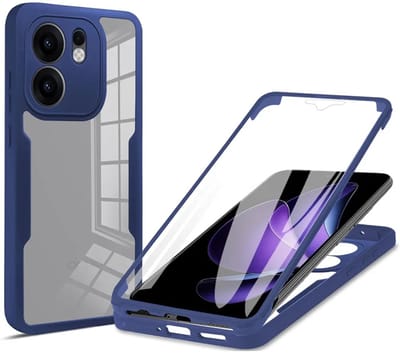 Hoesje geschikt voor Oppo Reno13 F 4G/5G / Reno13 FS 5G - Techsuit ColorVerse 360 Case met Screenprotector - Blauw