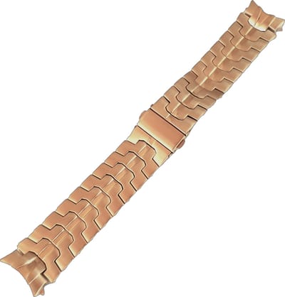 Fungus - Smartwatch bandje - Geschikt voor Samsung Galaxy Watch 6 (incl. Classic), Watch 5 (incl. Pro), Watch 4 - Horloge - Metaal - Golf - Rosegoud