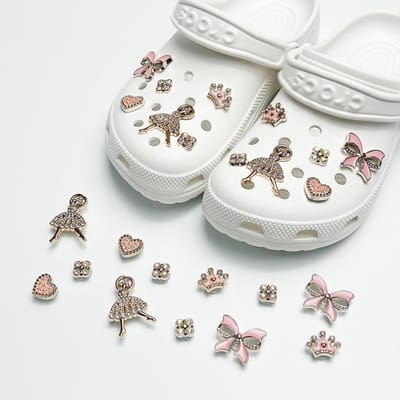 Schoenaccessoires-geschikt voor crocs charms- geschikt voor crocs pins- geschikt voor crocs Accessoires- geschikt voor Crocs Jibbitz-CJ-170 Roze Ballet Liefde