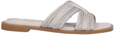 La Strada Slipper Zilver Textiel - Damesschoenen - Maat - 38