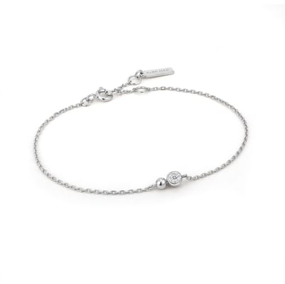 Ania Haie AH B045-01H-CZ Spaced Out Dames Armband - Schakelarmband - Sieraad - Zilver - 925 Zilver - Anker - 4 mm breed - 18.5 mm lang