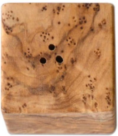 D.O.M. Olijfhouten Zoutstrooier Dobbelsteen – Luxe en Unieke Houten Zoutstrooier voor op Tafel