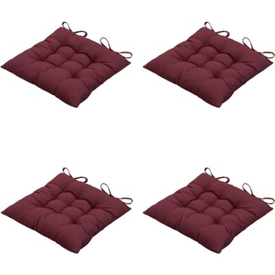 Madison - Zitkussen Panama bordeaux - Ca. 46x46 cm - Set van 4