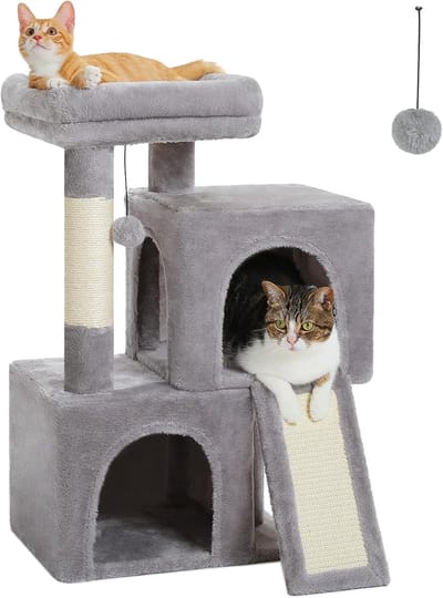 Famanu - Krabmeubel met verwisselbare huisjes, flexibel kattenmeubel